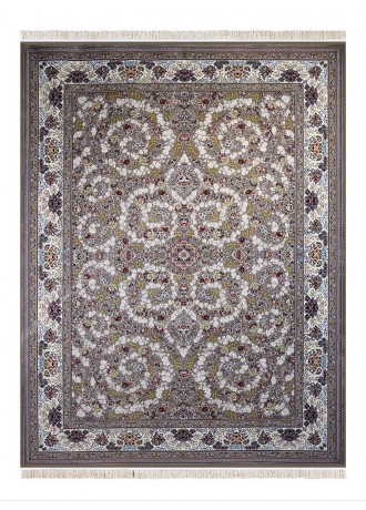 فرش ماشینی 700 شانه نیاوران طرح افشان رز زمینه فیلی