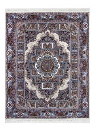 فرش ماشینی 700 شانه نیاوران طرح حوض نقره زمینه کرم