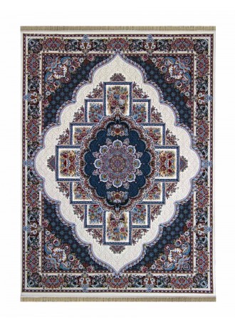 فرش ماشینی 700 شانه نیاوران طرح ناردون زمینه کرم