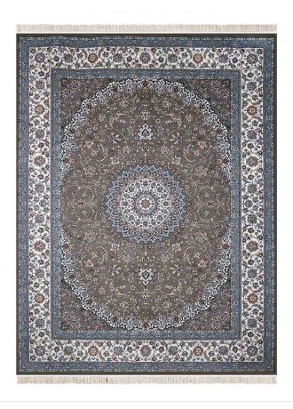 فرش ماشینی 700 شانه نیاوران طرح توران زمینه فیلی